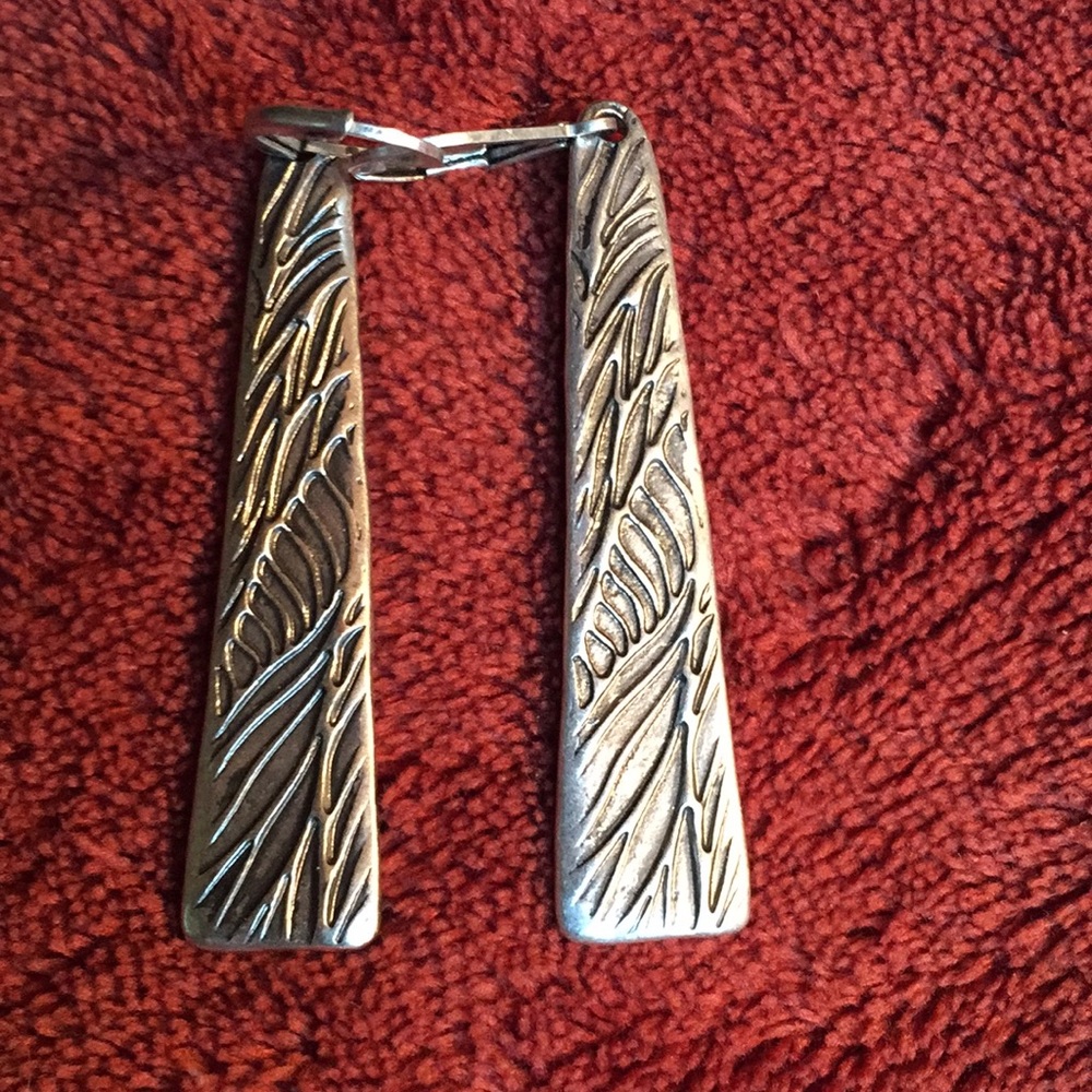 Silvertone drop earrings